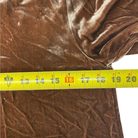 Eileen Fisher Velvet Silk NUTMEG Round Neck Velvet Box Top Small Petite NWT - Picture 10 of 16